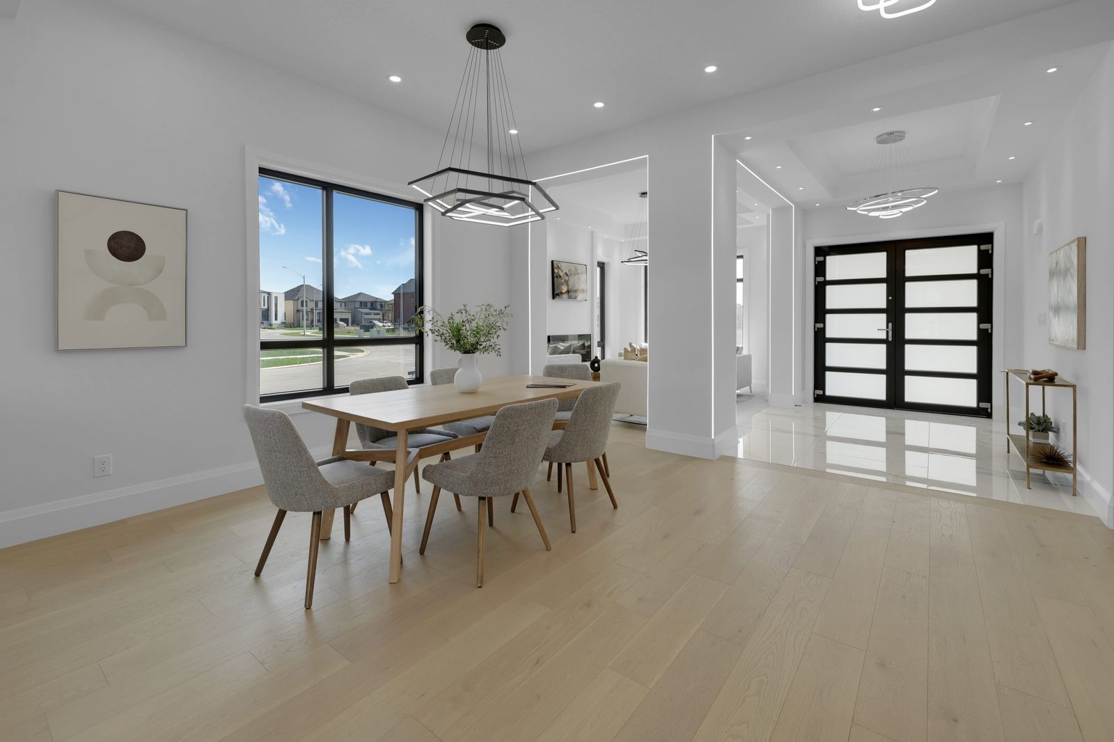 Dining room off the great room in a completed Carnaby home